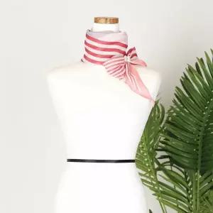 [하프클럽/샵앤]스트라이프 간절기 국산 고급 스카프 DRN-WSC-0289-코랄