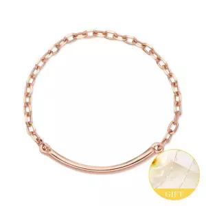 [비앤비골드] (4월베스트) 14K 심플 스틱 열송이 체인실반지 SRS37425