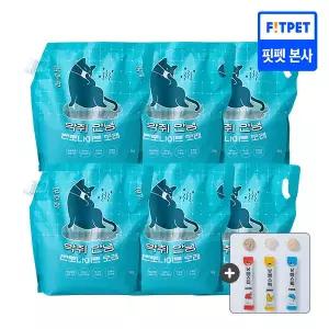 포우장 고양이모래 악취안녕 벤토나이트 6kg x 6개입(+냥쌤스틱 3ea)