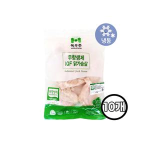 목우촌 무항생제 IQF 닭가슴살 1kgx10개 냉동 국산 닭고기 식자재