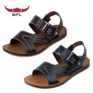 BFL 발편한 블랙 남성 캐주얼 가죽샌들 슬리퍼 겸용 가벼운 브라운 여름 샌들 301