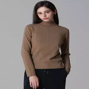 [쉬즈미스][쉬즈미스(SHESMISS)] 울 펀칭 라인 하이넥 니트 탑 (택가격178000원)