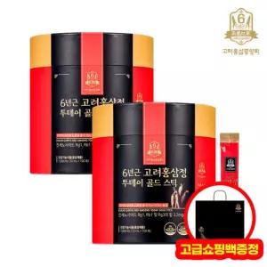 고려홍삼중앙회 6년근 고려홍삼정 투데이 골드 스틱 100포 x 2통 + 고급쇼핑백 2개 증정