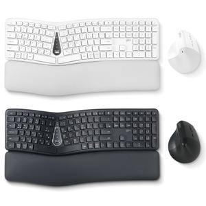 지클릭커 오피스프로 에르고M 무선 인체공학 키보드 버티컬 마우스 세트 EMK300