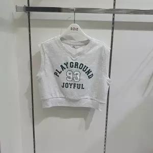 [소이]브이넥 크롭 셋업 조끼 25M5781_KG