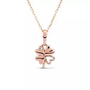 엘렌쥬얼리 14K 타이니 네잎클로버 금 목걸이