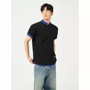 [빈폴] 젠틀테크 레터링 그래픽 반소매 티셔츠  블랙 (BC5342C665)