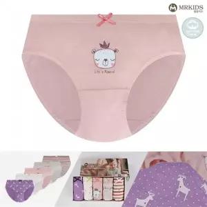 [하프클럽/물랑루즈]핑퐁 순면 여아삼각팬티 아동속옷 5종세트