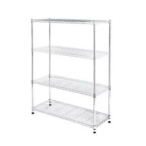 [리빙코아]강철 철제선반 산업용 25파이 메탈랙 메탈선반 철제앵글 900 4단