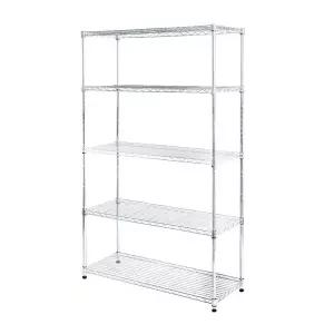 [리빙코아]강철 철제선반 산업용 25파이 메탈랙 메탈선반 철제앵글 900 5단