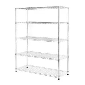 [리빙코아]강철 철제선반 산업용 25파이 메탈랙 메탈선반 철제앵글 1200 5단