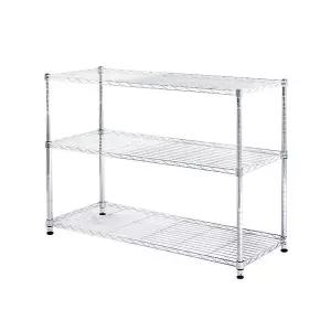 [리빙코아]강철 철제선반 산업용 25파이 메탈랙 메탈선반 철제앵글 1200 3단