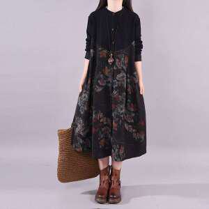 여성 가을 원피스 중년 빅사이즈 60대 하객룩 드레스 엄마옷 롱원피스