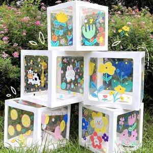 투명 상자 그림 DIY 종이 필름 만들기 미술시간