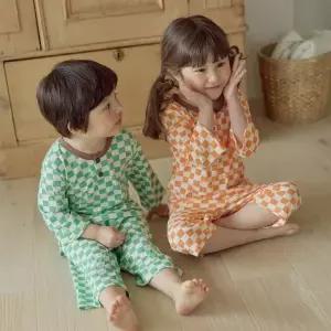 [보리보리/올라베이비]스티치(오렌지) 7부 잠옷