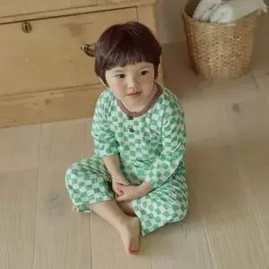 [보리보리/올라베이비]스티치(그린) 7부 잠옷