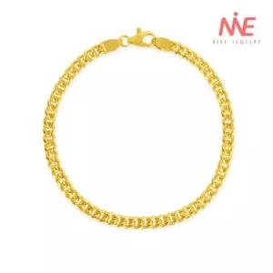 나인주얼리 14k 커브할로우1 금 팔찌 발찌