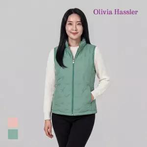 [올리비아하슬러] 퀼팅 집업 베스트_OHCSVT101