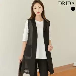 여자 여름 카라 빅사이즈 정장 롱 베스트 조끼