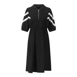 [GGPX]후드 반집업 스트링 반팔 여성 롱 원피스 (GOBOW031D)