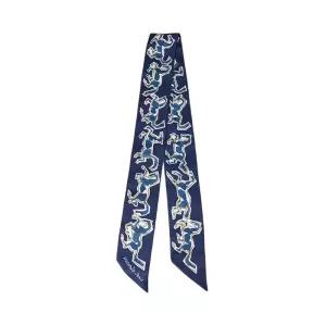 [중고명품] 네이비 슈보 엔 리보르테 트윌리 스카프