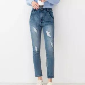 [오노마] ONM 여성 데일리 캐주얼 하이웨스트 워싱 스판 스키니 청 33922954)