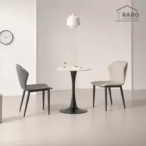 [/착불배송] 앤디 600 유광 원형 포세린 세라믹 식탁 세트 (식탁+의자2)