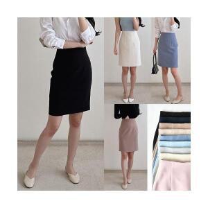 (S-XL숏/미들/롱 3단 기장) 여성 H라인 스커트 정장 치마 스판 오피스룩 하객룩 빅사이즈 9컬러