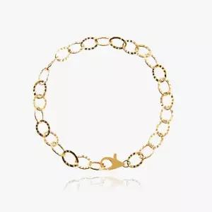 14K 18K 할로우 벨라 컷팅 체인 금 팔찌