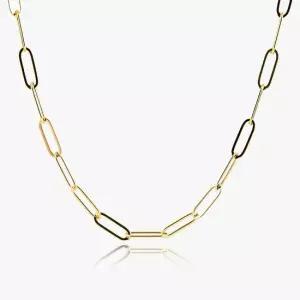 14K 18K 할로우 신 클립 체인 금 목걸이
