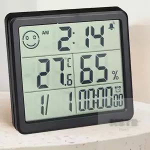 서규몬 스마트 디지털시계 온습도계 블랙 습도측정기