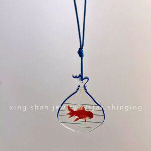 귀여운 감성 금붕어 악세사리 차량내부 룸미러 차량용