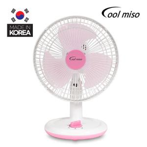 국내생산 미소마루 탁상용 유선 선풍기 MF-2015 핑크 2단풍량 좌우회전