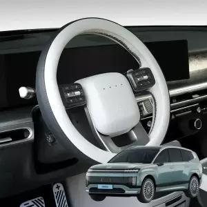 루젠 아이오닉 9 핸들커버 투톤 가죽 스티어링