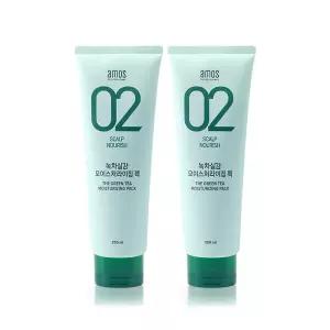 아모스 녹차실감 인텐시브 모이스처 팩 250ml 2개