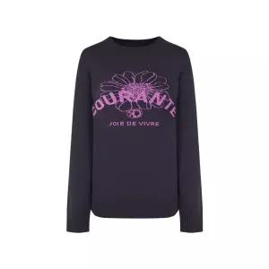 [20%쿠폰+카카오페이7%][크로커다일 레이디] 원포인트 자가드 라운드 스웨터_CLDWSW204