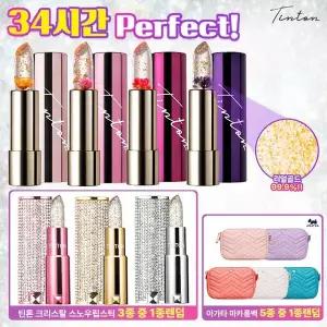 [NS홈쇼핑]틴톤 꽃 립스틱 3.4gX4+크리스탈 스노우 립스틱 3.4g(랜덤)+아가타 마카롱백(랜덤..[35420377]
