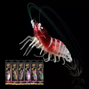 리얼 새우에기 60mm 쉬림프 심해 갑오징어 쭈꾸미 한치 야광 UV 케이무라