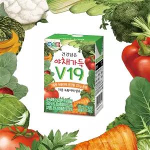 72팩 베지밀 건강담은 야채가득 v19 19종 녹황야채즙 100%