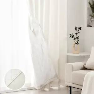 [모던하우스] ON NEW 린넨스타일 3중방한 3도씨커튼 140X240 1장 화이트 아일렛타입