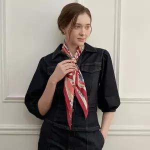 엘르 다이브 실크 롱 다이아 스카프 SE549S309