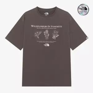 [노스페이스] [노스페이스 공식] NT7UR23L 화이트라벨 플라워 EX 반팔 라운드티_BEIGE BROWN