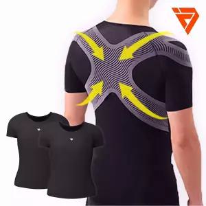 NEW 테이핑테크 바른자세 테이핑웨어 2장 기능성 스포츠 티셔츠 자세교정