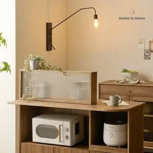 [홈인홈]시나몬 모루유리 원목 주방 파티션 800_E190