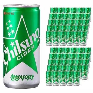 롯데 칠성사이다 210ml x 60캔 (30캔 2박스)
