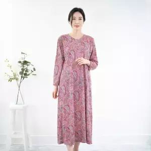 [모슬린]엄마옷 면 페이즐리 원피스 홈웨어 515FGH717 마담중년여성빅사이즈50대60대