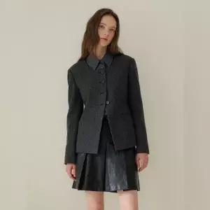 [롯데백화점]올리브데올리브 넥변형 헤링본 자켓 OE5WJ956