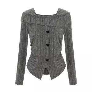 (택가 89000원)[샐리] 소프트리본오프숄더티셔츠_I5D-CTS003