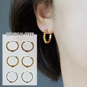 김부장 이야기 명세빈 귀걸이 써지컬스틸 볼 링 이어링