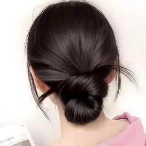 가시번 가발 헤어 집게핀 로우번 똥머리 반묶음 올림 단발 머리 헤어핀